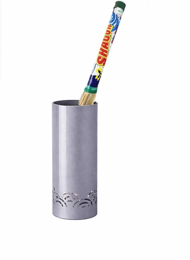 OGFC 59102 Space Saving Metal Long Lasting Broom Stand for Indian Home/Office and Commercial Spaces/Modern Stylish Broom Holder - Grey - Image 1